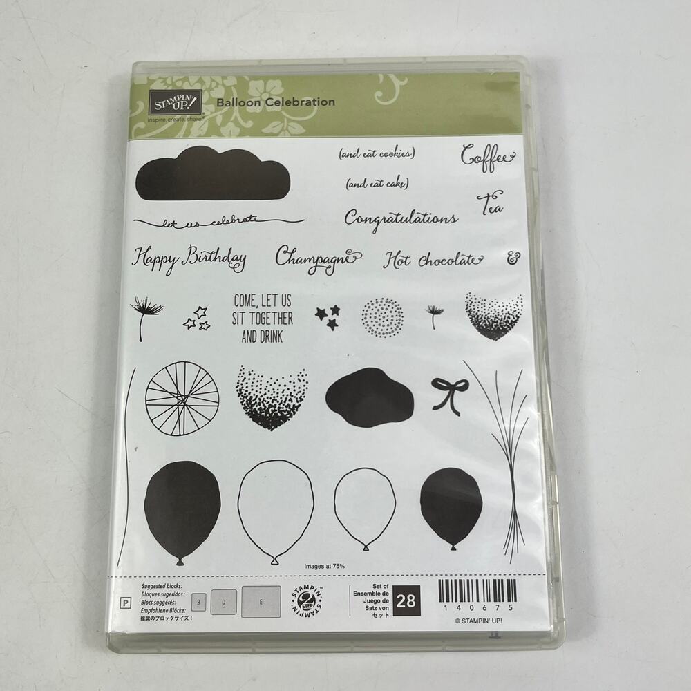 Stampin Up Balloon Celebration Greatest Greetings Honeycomb Blooms Birthday - Picture 2 of 16